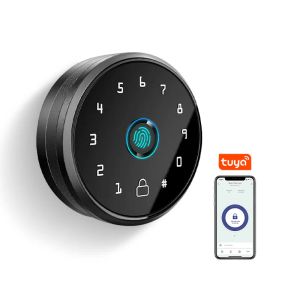 Poignée de commande Gandoue entièrement automatique Smart Lock Empreinte Bouton Boule de porte Déverrouiller l'écran tactile Bluetooth App Lock de porte d'entrée sans clé