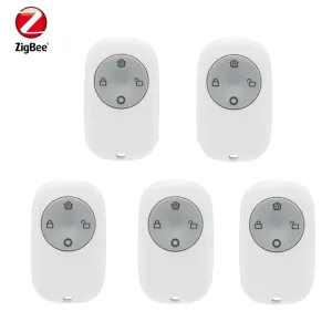 Contrôle Heiman Zigbee 3.0 Remote Smart Controller avec ARM DISARM SOS PANIC BOUTON 4 Fonction Key fonctionne avec Conbeeii sur Assistant à domicile