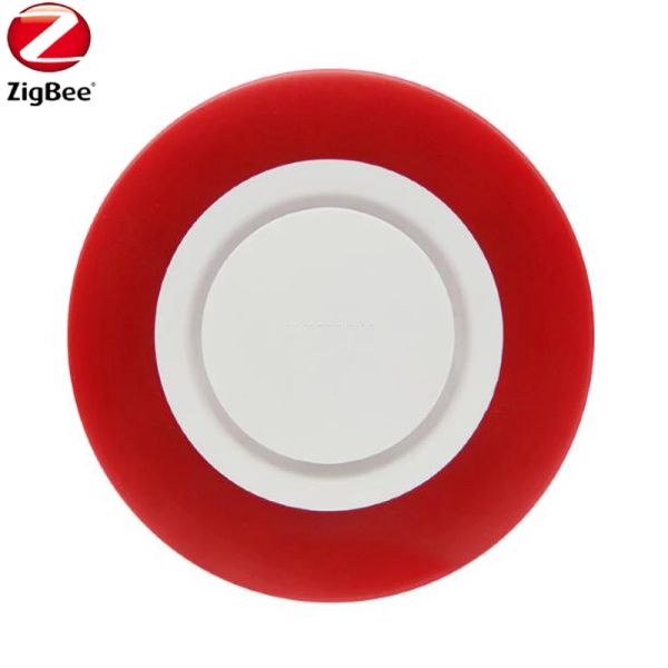 Contrôle Heiman Zigbee 3.0 Smart Strobe Flash Siren Horn Alarm Sound avec 95 dB Big Sons compatible avec l'assistant à domicile