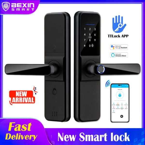 Contrôle High End Derniter Design TTLOCK APPRIMENT Intelligence Lock Mot de passe de mot de passe Swipe Carte de carte à domicile Verrures de porte intelligentes