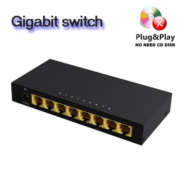 Control de alto rendimiento Switch Gigabit Ethernet Soporte Función Auto Flip 100/1000Mbps RJ45 Sporter Ethernet Ethernet Smart Switch