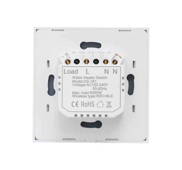 Control HomeKit 20A Smart Home Interruptor táctil para calentador de agua de caldera, interruptor de panel de temporizador Interruptor de luz WiFi de alta potencia Soporte de la UE Alexa