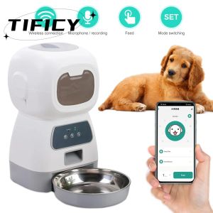 Besturing Hot Automatic Pet Feeder -knop Versie Auto Cat Food Dispenser Accessoires Smart Control Pet Feeder Bowl voor katten Dog droog voedsel