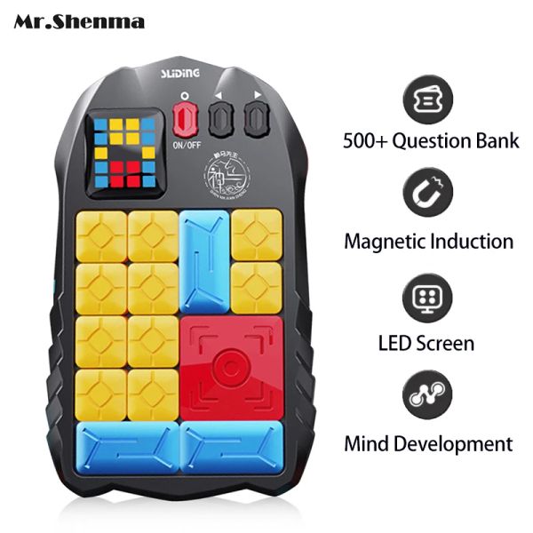 Control Huarong Road Battle Smart Sensor Game 500+ Banco de preguntas Brain Teaser Puzzles electrónicos Interactivo Fidget Toys para niños Regalos