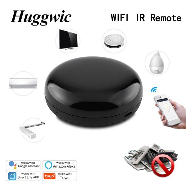 Contrôle Huggwic Tuya WiFi IR Remote Contrôleur infrarouge universel intelligent pour Alexa Google Home