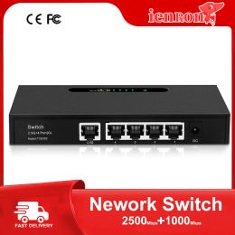 Contrôle Ienron 2.5g Ethernet Switch 5 ports Smart Network Switch 10/100/1000/2500Mbps VLAN RJ45 Hub pour la caméra IP CCTV / routeur WiFi