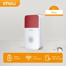 Controle IMOU SMART Wireless Strobe Siren Sound Sound Flash Light Alarm Indoor met Lithium Battery voor Home Sabotonbeveiliging 100% Draadfree