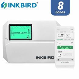 Control Inkbird 8zone Control WiFi Smart Sprinkler Controller Indoor/Outdoor Irrigation Timer Gratis app Monitor Ondersteunt Rain Skip