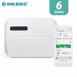 Controle inkbird wifi slimme sprinklercontroller programmeerbaar systeem 6 zone digitale lcd watertimer irrigatiemonitor gratis app
