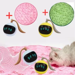 Contrôle des jouets interactifs Smart Cat Toy coloré LED auto-rotatif Pet Toys Kitten Automatic Ball Toys for for Indoor Cats Chase Game