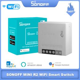 Controle Itead Sonoff Mini R2 WiFi Smart Switch Two Way Diy Switch Module Ewelink App Remote Control Interruptor Work Alexa Google Home