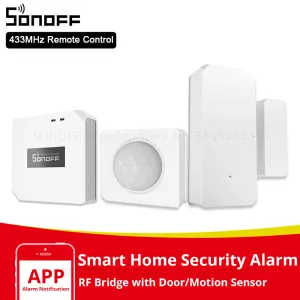 Control Itead SONOFF RF Bridge 433MHz Control remoto inalámbrico Wifi PIR3 Sensor de movimiento DW2 Sensor de ventana de puerta para automatización del hogar inteligente