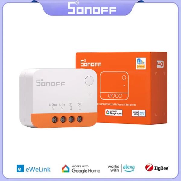 CONTRÔLE ITEAD SONOFF ZBMINIL2 / ZBMINI ZIGBEE DIY Smart Switch Module Aucun fil neutre requis Support de contrôle à 2 voies Alexa Google Home