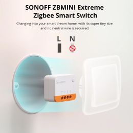 Controle Itead SONOFF ZBMINIL2 Zigbee Smart DIY Switch Module Geen neutrale draad vereist 2-wegbediening voor Ewelink Alexa Google Home Alice