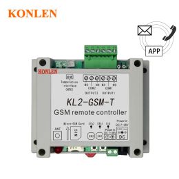 Contrôle Konlen GSM Contrôleur de relais à 2 voies SMS Capteur de température Remote commande Smart Automation Sim Interrupteur Garage Door Overner