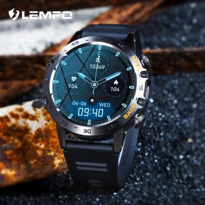 Contrôle des montres en bracelet lemfo pour hommes IP67 IP67 imperméable K52 Smartwatch 400mAh 7 jours de vie de batterie extérieur Fiess Smart Watch 1.39 