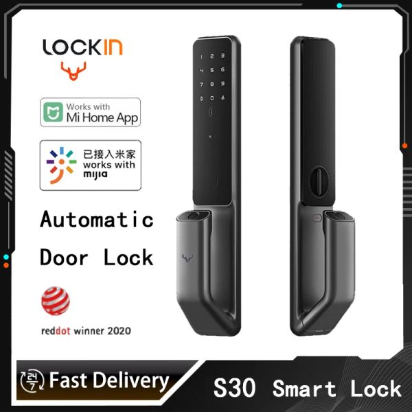 Contrôle Lockin S30 Pro Smart Door Lock Mot de passe d'empreinte digitale NFC Téléphone déverrouiller le travail automatique avec Xiaomi Mi Home Smart Home Linkage