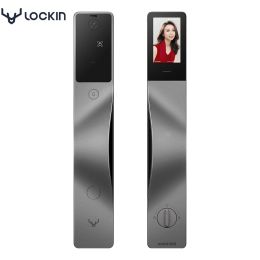 CONTRÔLE LOCKIN V5 Max Smart Lock Palm Vein Biométrique Reconnaissance 3D Reconnaissance du visage Porte d'empreinte Finger Empreinte Lock Work With Mihome Homekit