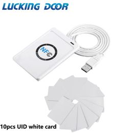 Contrôler Lucking Door 13.56MHz pour lecteur de cartes à puce sans contact RFID Copier Copier Duplicator 10 PCS UID CARTE