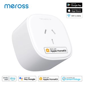 Contrôlez Meross HomeKit Smart Plug, AU Plug, WiFi Outlet avec fonction de minuterie, travaillez avec Apple Homekit, Siri, Alexa, Google Assistant