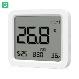 Contrôle du thermomètre Bluetooth Mijia 3, hygromètre numérique électrique intelligent sans fil, température et humidité 2, fonctionne avec l'application Mijia