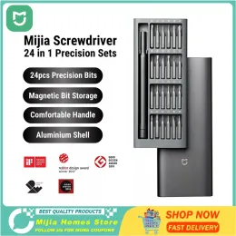Control Mijia-Kit de destornilladores de uso diario, 24 puntas magnéticas de precisión, caja de aluminio, juego de destornilladores DIY para herramienta de reparación del hogar