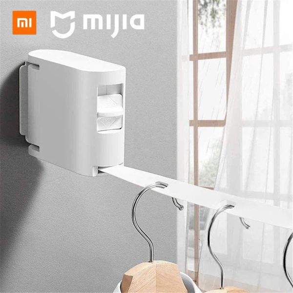 Contrôle Mijia rétractable suspendu étendoir Invisible corde à linge balcon ligne de vêtements sans trou intérieur hôtel balcon salle de bain Xiaomi