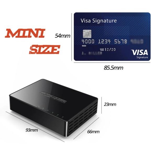 Control Mini 5 puerto Gigabit Ethernet Switch 5 Puerto 10/100/1000Mbps Switch Network Switch LAN LAN Small and Smart Auto MDI/MDIX