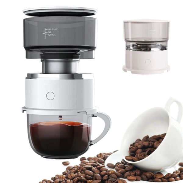 Contrôle Mini Portable Drip Coffee Pot Smart Automatic Hand Brewing Coffee Hine Outdoor Extraction Coffee Brewer Grinder