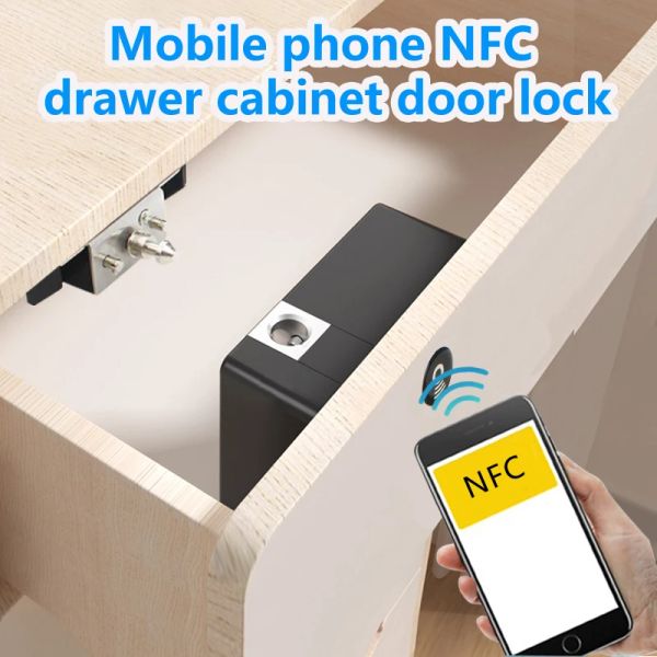 Contrôler le verrouillage électronique de bloc-case NFC Smart Locker RFID13.56 MHz Capteur de capteur de mobilier invisible serrure de porte du tiroir