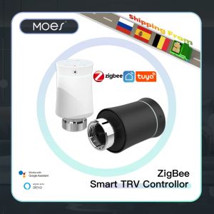 Contrôle MOES TRV ZigBee 3.0 Tuya, nouvelle vanne d'actionneur de radiateur, Thermostat intelligent Programmable, chauffage de la température, commande vocale Alexa