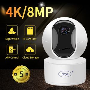 Contrôle n_eye caméra intérieure 8MP 4K HD Smart Home Camera Vision Night Vision à 360 degrés Panoramique Pantilt Baby Monitor IP Camera WiFi