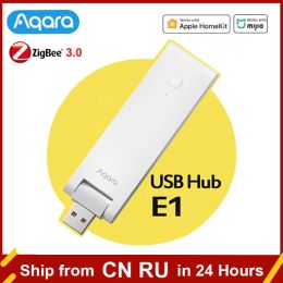 Control nuevo Aqara E1 Hub Zigbee 3,0 USB Smart Gateway para Aqara Sensor inalámbrico Zigbee interruptor de Control funciona con Mijia Mi Home Homekit