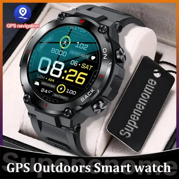 Contrôlez la nouvelle position GPS Smart Watch Military Outdoor Sport Fitness Super Long Smartwatch Man 5atm Swiming Man Watch for Xiaomi