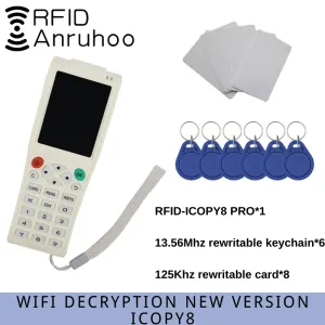 Control nuevo icopy8 cifrado completo wifi decoding rfid access lector de tarjetas de control de control NFC NFC Tarjeta Smart Chip Duplicator Duplicador