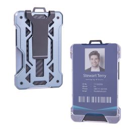 Besturing Nieuwe Outdoor ID -kaarthouder Wallets Men Rfid Plate Hanging Tag Aluminium Male Luxe Purse Mini Minimalistische portemonnee Smart Magic