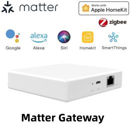 Contrôler le nouveau protocole de la matière thread Hub Zigbee Smart Home Bridge Matter Gateway Hub Siri Contrôle vocal Homekit SmartThings Google Alexa