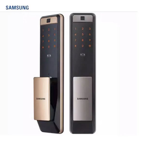 Control nuevo Samsung Digital Hinge Holet Lock SHPDP72 Color de oro plateado Lock sin llave inteligente