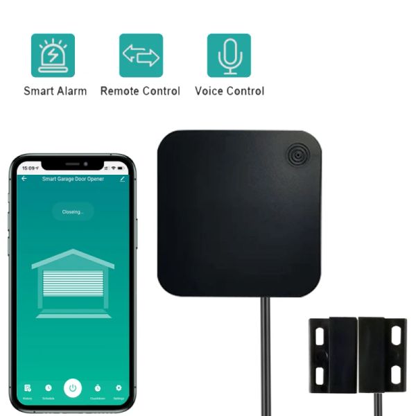 Control nuevo Tuya Wifi Garage Door Switch Aplicación de puerta de garaje inteligente Aplicación Controlador de control remoto Controlador inalámbrico Trabajo con Alexa Google Home