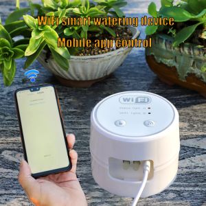 Controle nieuwe wifi automatische druppelirrigatiecontroller tuinplant slim waterpomp timer indoor water irrigatiesysteem apparaat