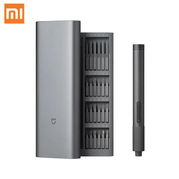 Contrôle nouveau Xiaomi Mijia Kit de tournevis électrique de précision 2 vitesses couple 400 vis 1 TypeC boîtier en aluminium magnétique Rechargeable