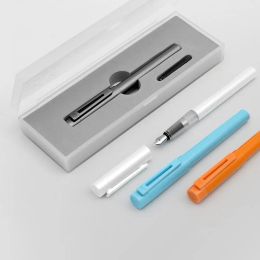 Besturing Nieuwe Xiaomi Sky Sky Plastic Fountain Pen met inktzak opbergdoos Case 3,8 mm EF NIB Soepel Writing Signing Pen Youpin Kaco -cadeau