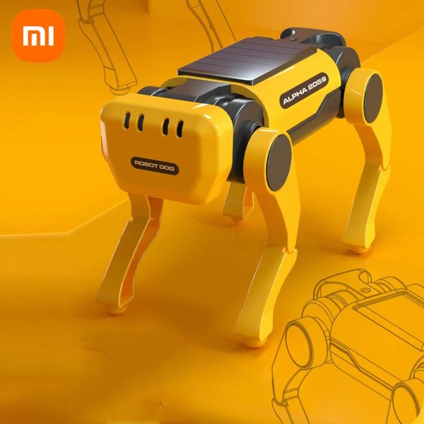 Contrôle nouveau Xiaomi solaire électrique mécanique chien vache enfants assemblage éducatif technologie Puzzle jouet bionique intelligent Robot chien jouets