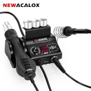 Controle Newacalox 882d Hot Air Gun Soldering Iron 2in1 Solderstation SMD REWERKSTATION SMART TEMPERATUURSTRIJDING SLAAPFUNCTIE