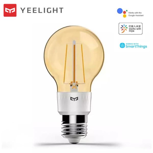 Control más nuevo Yeelight Smart LED Filament Bulb Luces de lámpara de seda Las luces de bola Wifi El control remoto WiFi funciona con Apple HomeKit y Google Assistant