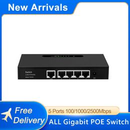 Contrôler un interrupteur nouvellement intelligent 2.5g Gigabit + 4port 1000m Fast Network Mini Interrupteur Ethernet pour la caméra vidéo IP Router WiFi sans fil