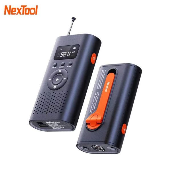 Contrôle Nextool multifonction 6 en 1 AM FM Radio lampe de poche extérieure génération d'énergie manuelle alerte d'urgence lumière laser 4500 mAh banque