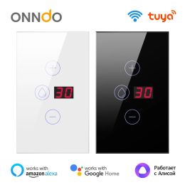 CONTRÔLE ONNDO SMART WIFI Couler 4400W EU / US Standard Smart Water Habitor Interrupteur Tuya Smart Life App Control fonctionne avec Alexa Google Home