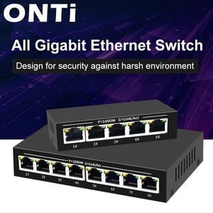 Contrôle ONTI 5 / 8PORT Gigabit commutateur Ethernet Smart Swither High Performance 100 Mbps Injecteur Internet RJ45 Hub Injecteur RJ45 Hub Internet