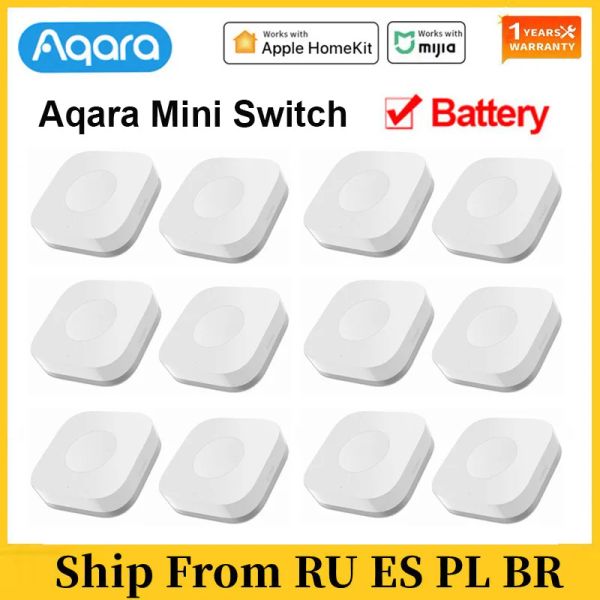 Contrôle Original Aqara Wireless Mini Switch Zigbee Sensor un bouton de contrôle de clé Smart Remote Control Automatisation pour Homekit Mihome